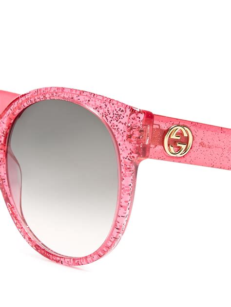 light pink gucci glasses|gucci round pink sunglasses.